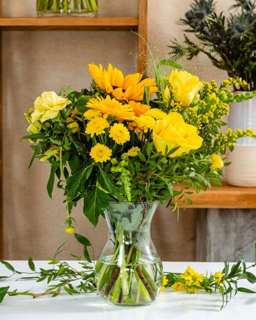 Yellow florist's fantasy bouquet